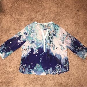 Sheer Floral Blouse